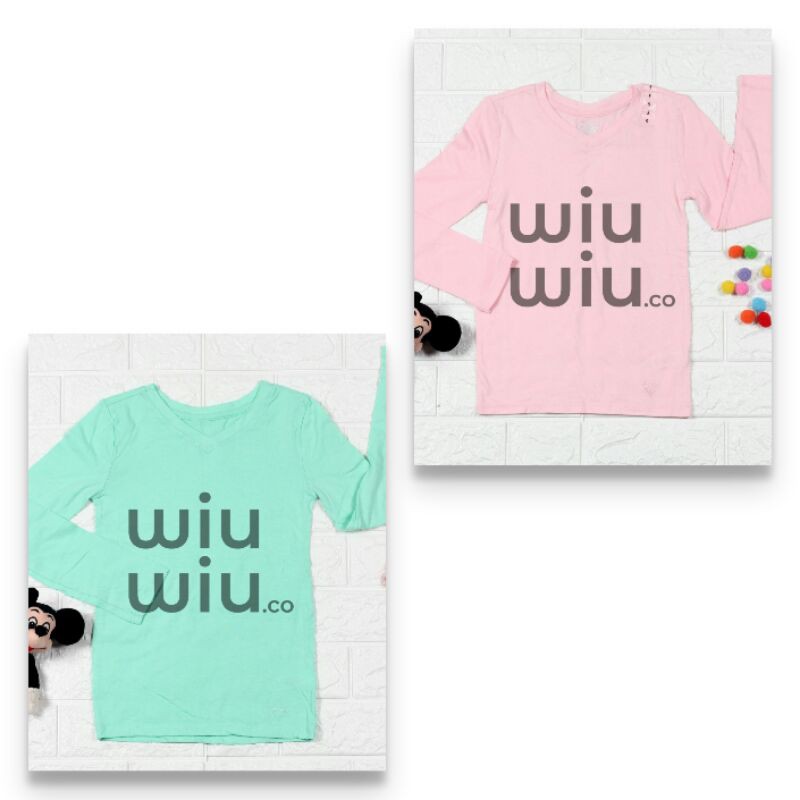 Kaos Lengan Panjang Anak Kerah V