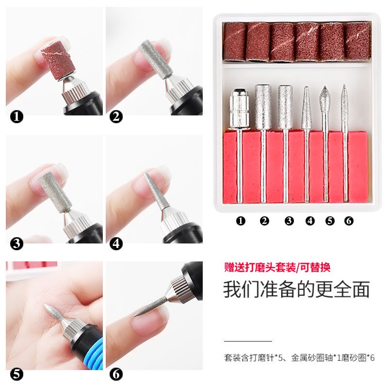 Kikir kuku Gerinda listrik kabel USB untuk membentuk kuku dan merapikan kuku /Electric Nail Drill Grinding Manicure Machine Mesin Kikir Amplas Kuku Listrik Nail Art Pen Pedicure