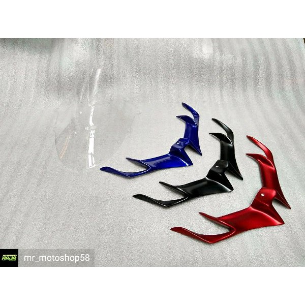 paket  visor r15v3 windshild r15 v3 dan winglet r15v3 winglet r15 v3 visor r15 v3