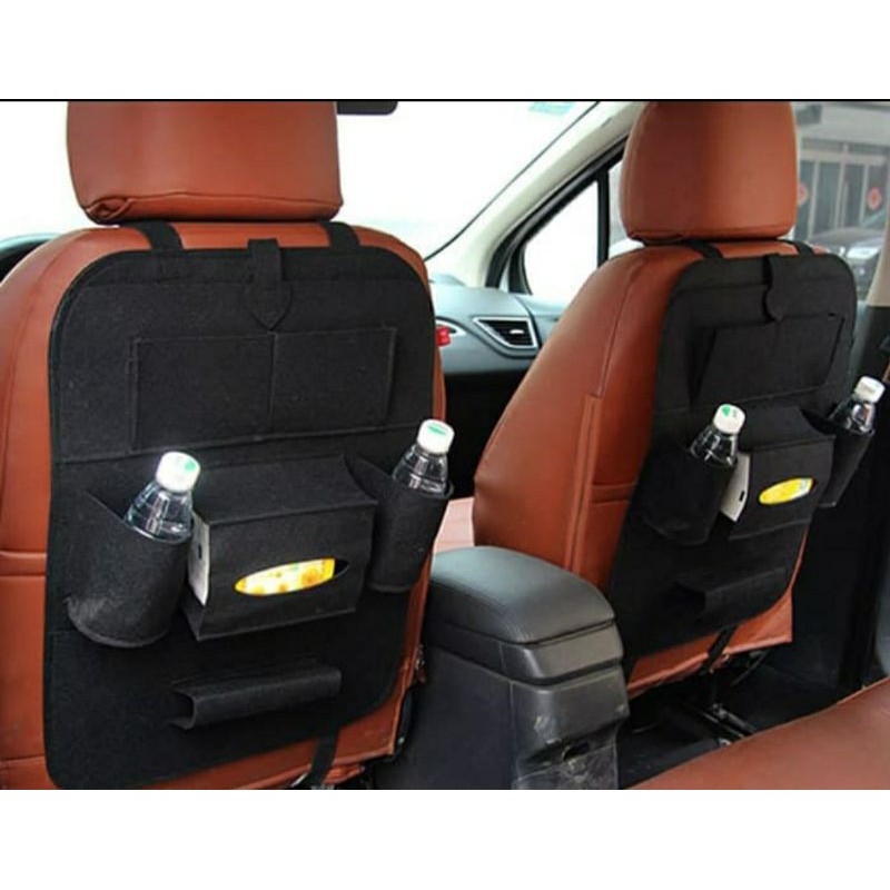 Car Seat organizer Tas mobil Multifungsi dipasang di belakang jok