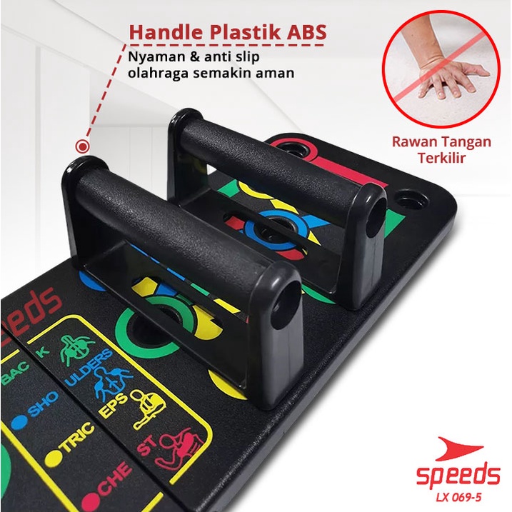 SPEEDS Push Up Board Alat Olahraga Push Up Stand Push Up Alat Gym Training Exercise Trainer Rack 069-5-5