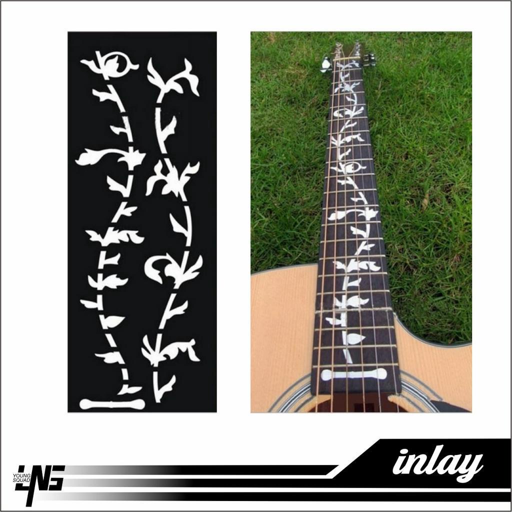 Stiker Inlay Decal Stiker Fretboard Gitar Akustik Elektrik 1