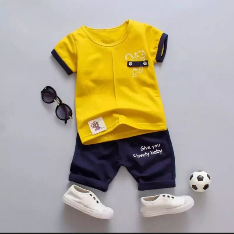 SETELAN KAOS ANAK LAKI LAKI TERBARU/SET KAOS BABY  JENIUS