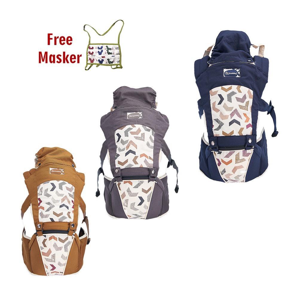 MOMS_ Snobby Gendongan Bayi Hipseat 6 Posisi + Saku Print Artsy Series - TPG 5841