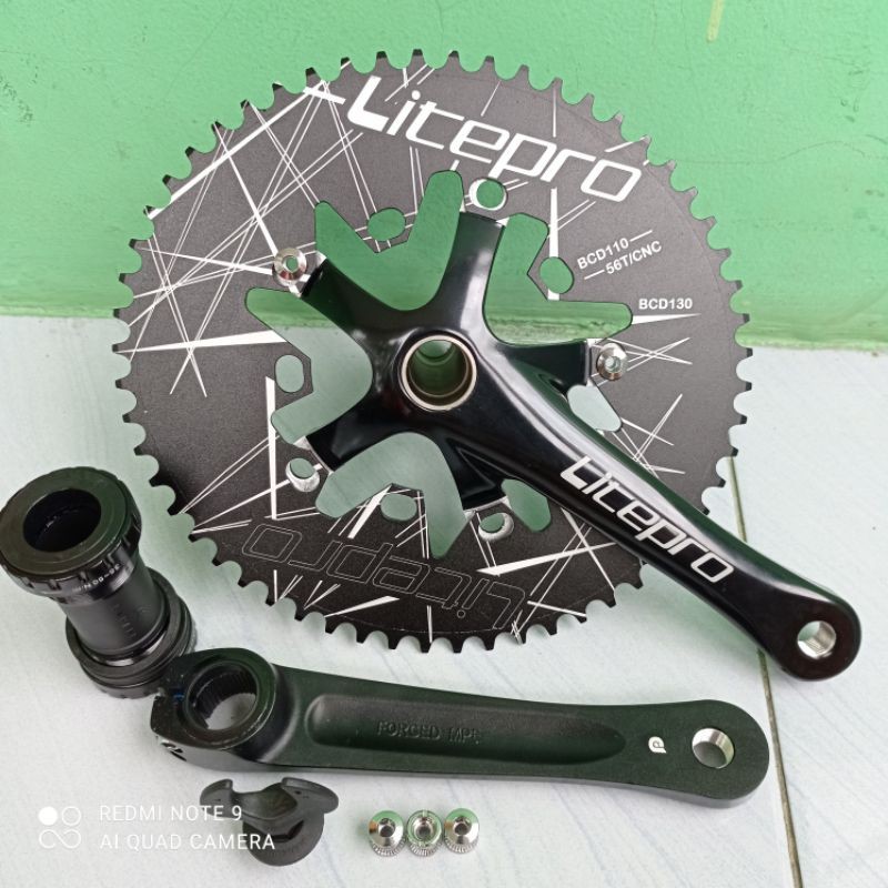 Crankset litepro hollowtech 2 + BB 130mm