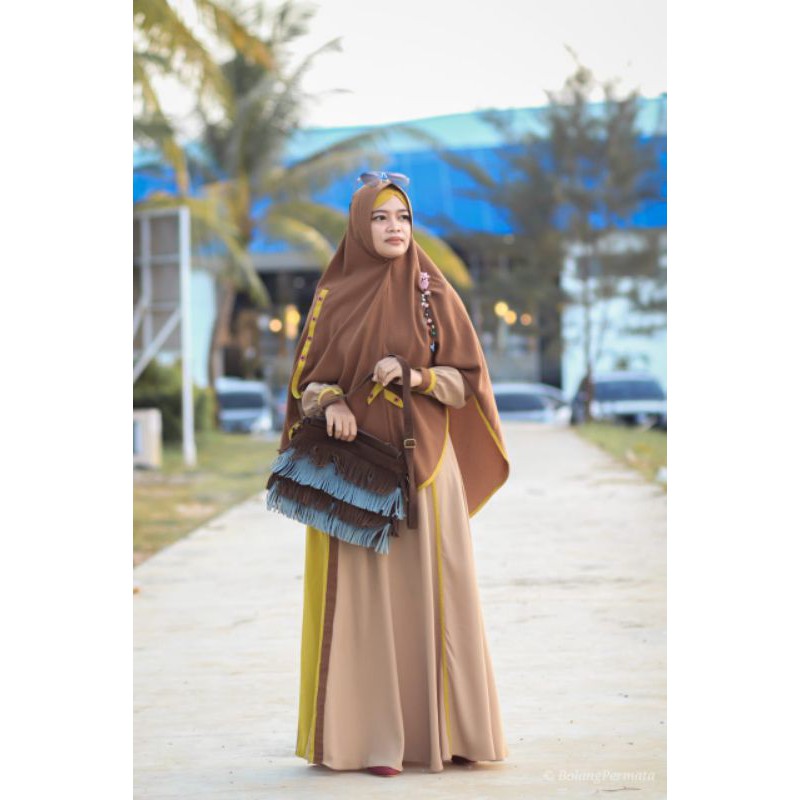 Gamis aulia New Rumaisha potato brown