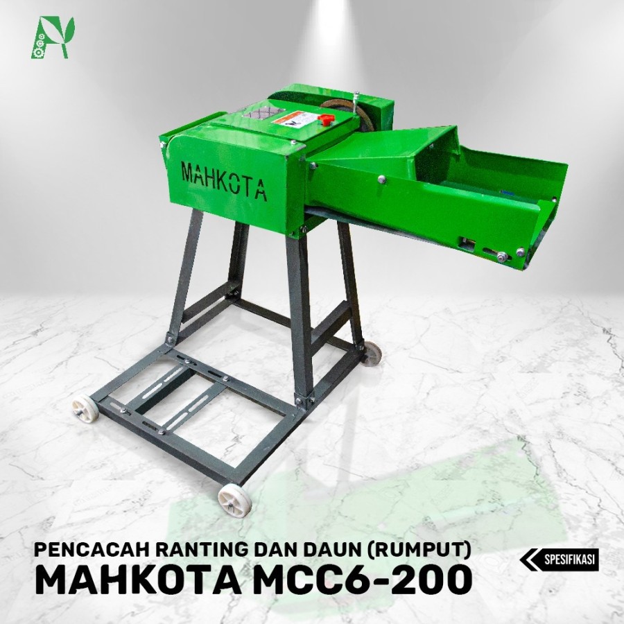 Mesin pencacah rumput dan daun mahkota mcc6 200 - + GX 220 7.5 PK