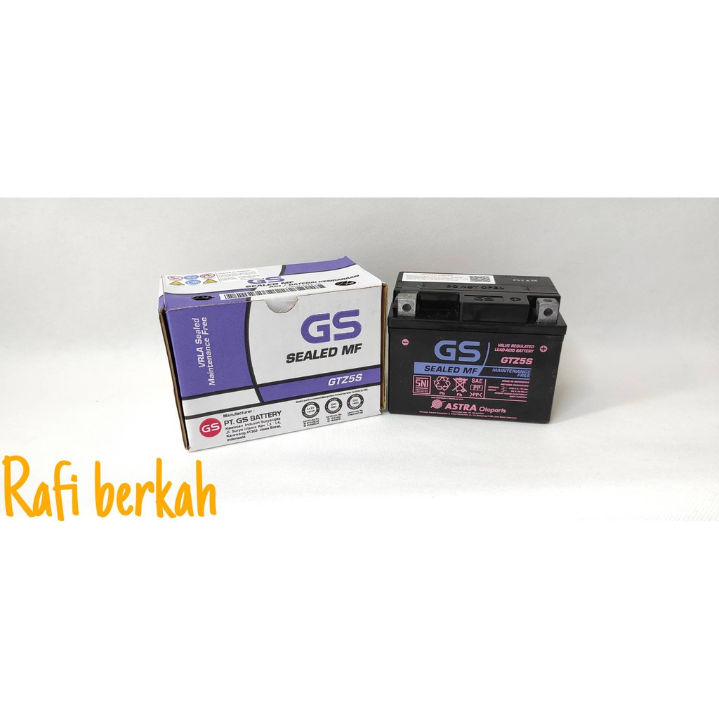 Aki MotorMio Soul, Vixion  GTZ5S GS Aki Kering