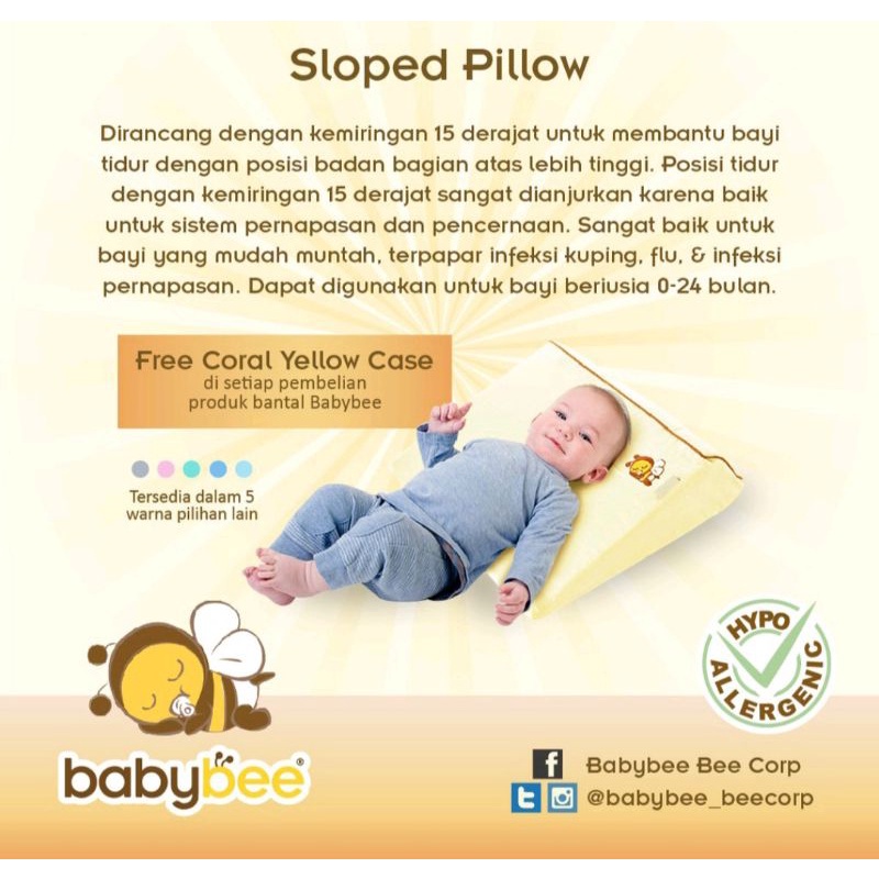 preloved babybee sloped pillow