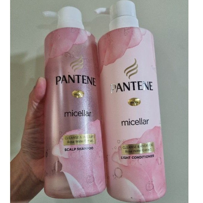 Pantene micellar scalp shampoo shampo / light conditioner rose water extract 300ml / 530ml