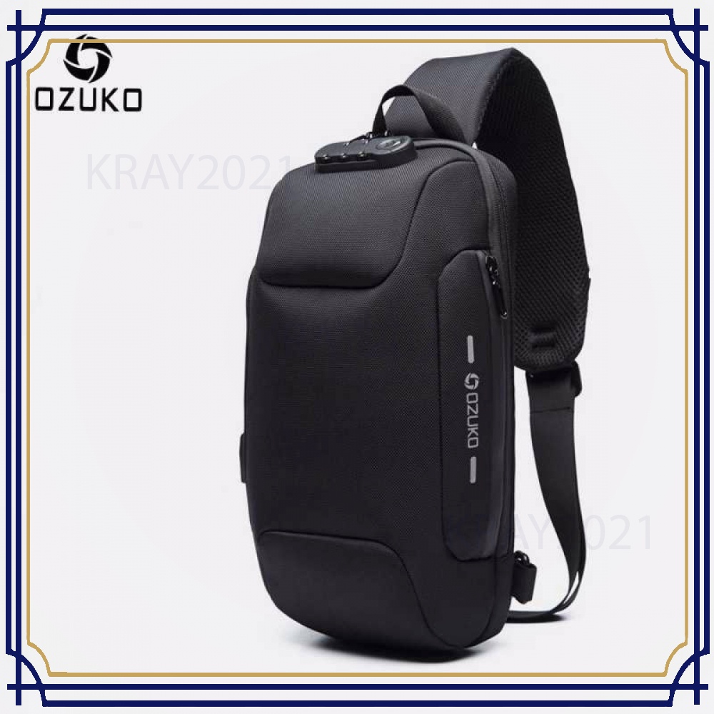 Tas Selempang Bag Coded Lock with USB Charger Port BG551