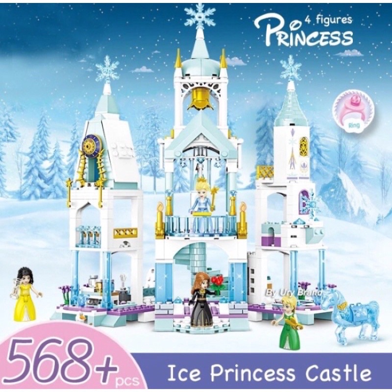 Mainan Seri Frozen Princess Elsa Dan Anna Ice Castle Besar