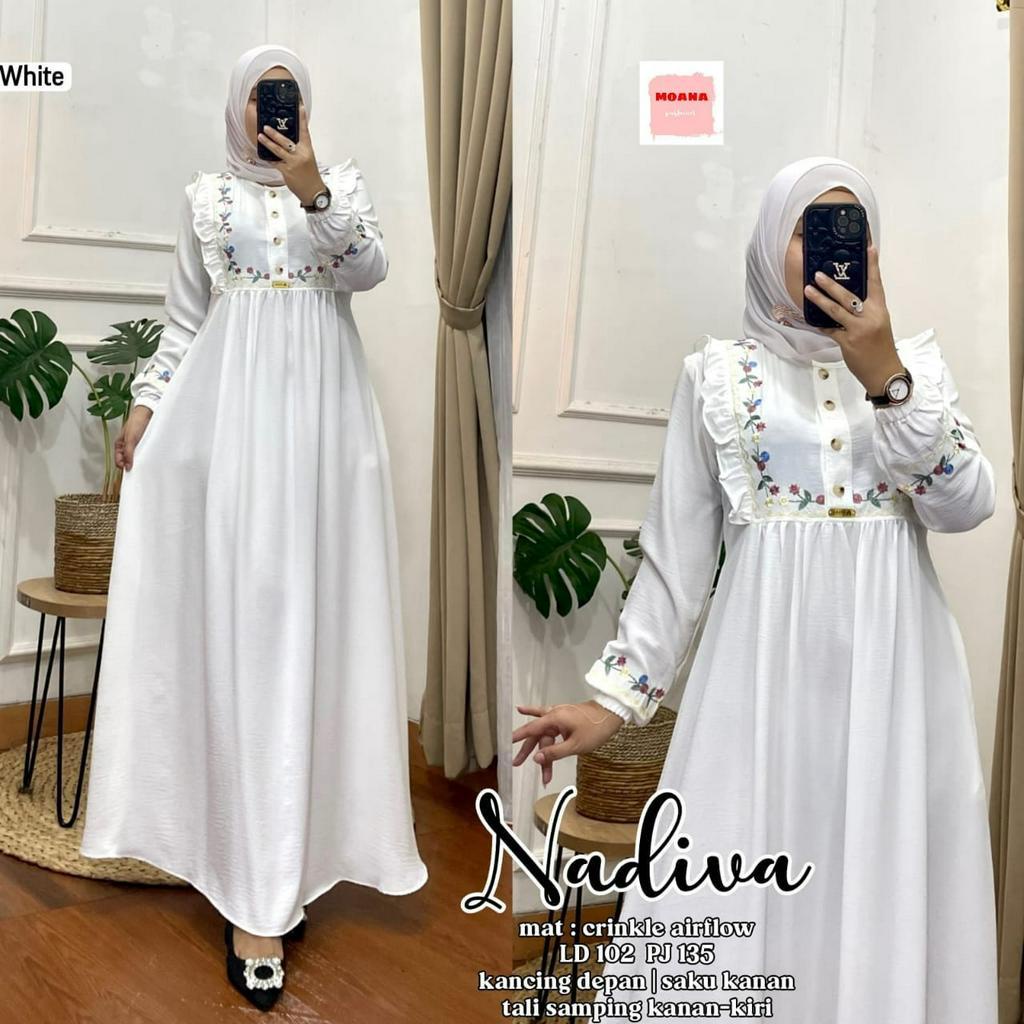 NADIVA DRESS BORDIR CRINKEL TERBARU