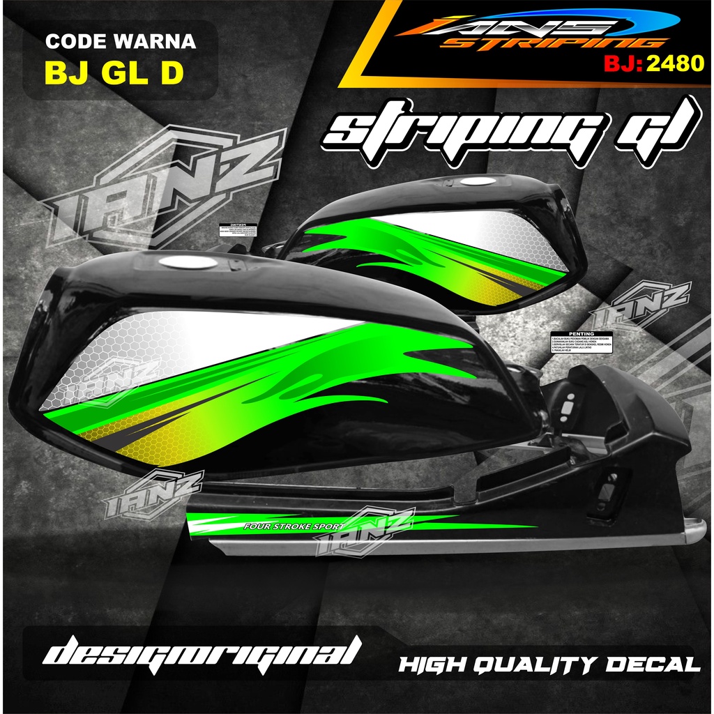 STRIPING COSTUM VARIASI GL MAX / STIKER GL MAX / STRIPING GL PRO / STIKER MOTOR GL TERBARU / VARIASI STIKER GL 100