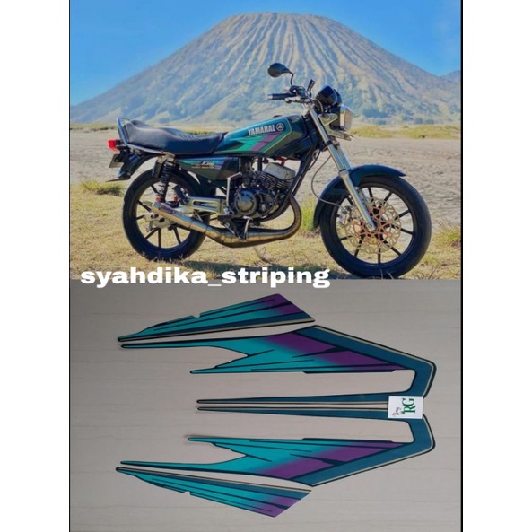 STICKER STRIPING LIS BODY YAMAHA RX KING 95 96 97 HIJAU