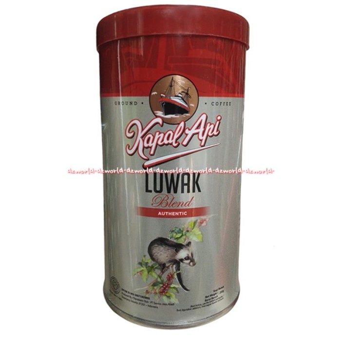

Kopi Kapal Api luwak Blend kaleng kopi di giling bubuk Kaleng 250gr