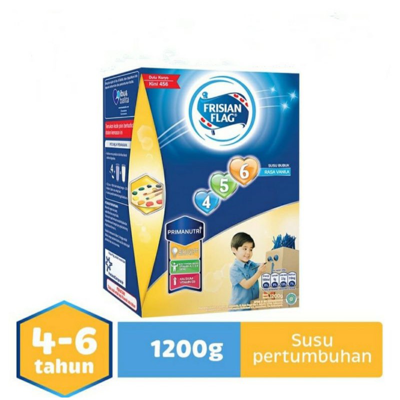 Frisian Flag 456 1200gr Vanilla Madu - Susu Frisian Flag 4-6Tahun 1200gr