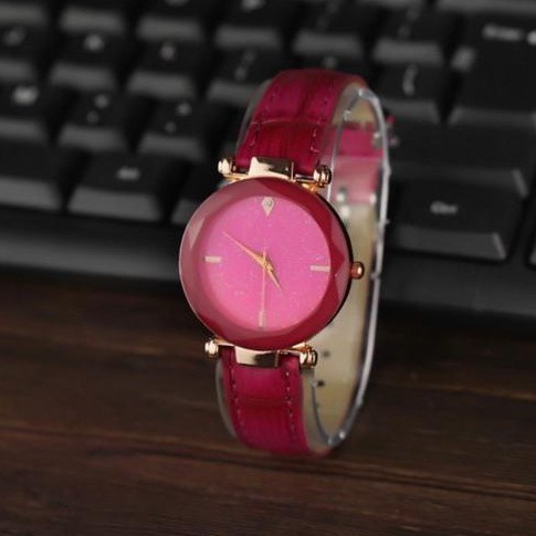 [PA] JAM TANGAN WANITA ANALOG KULIT CROCO BELIMBING GROSIR IMPORT MURAH MAGNET COUPLE PRIA RB037