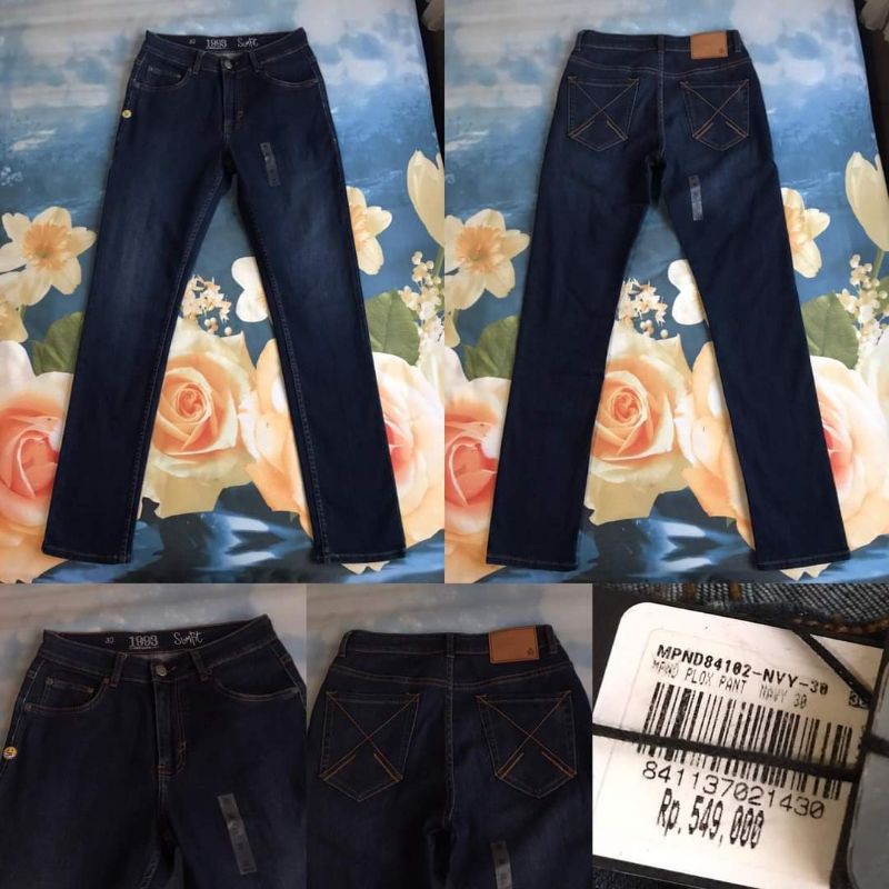 Celana Panjang Juice Ematic Plox Pant Navy Blue Slimfit