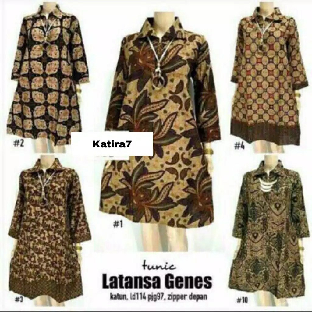 Tunic Latansa Genes Tunik Batik Jumbo Busui Batik Kerja Size Besar Seragam Batik Kantor Muslim
