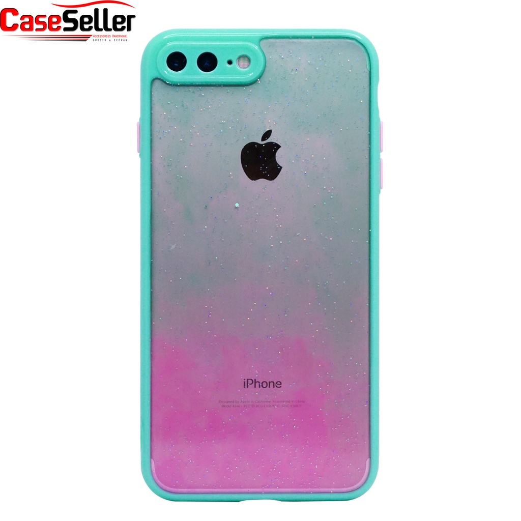 Apple iPhone 6+ | 7+/ 8+ | 9/ XR | 9+/ XS Max Soft Case Clear Glitter Case Casing HP Cantik