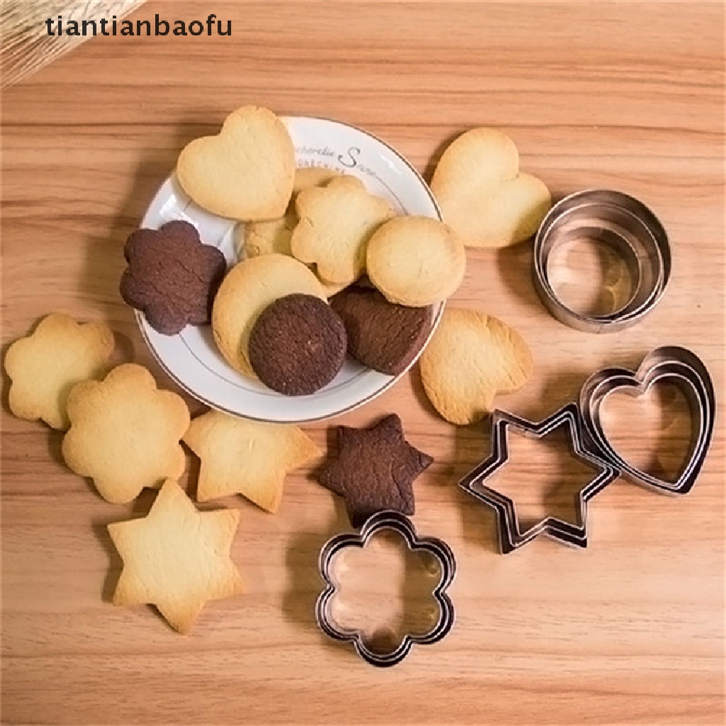 12 Pcs Cetakan Kue Bahan Stainless Steel