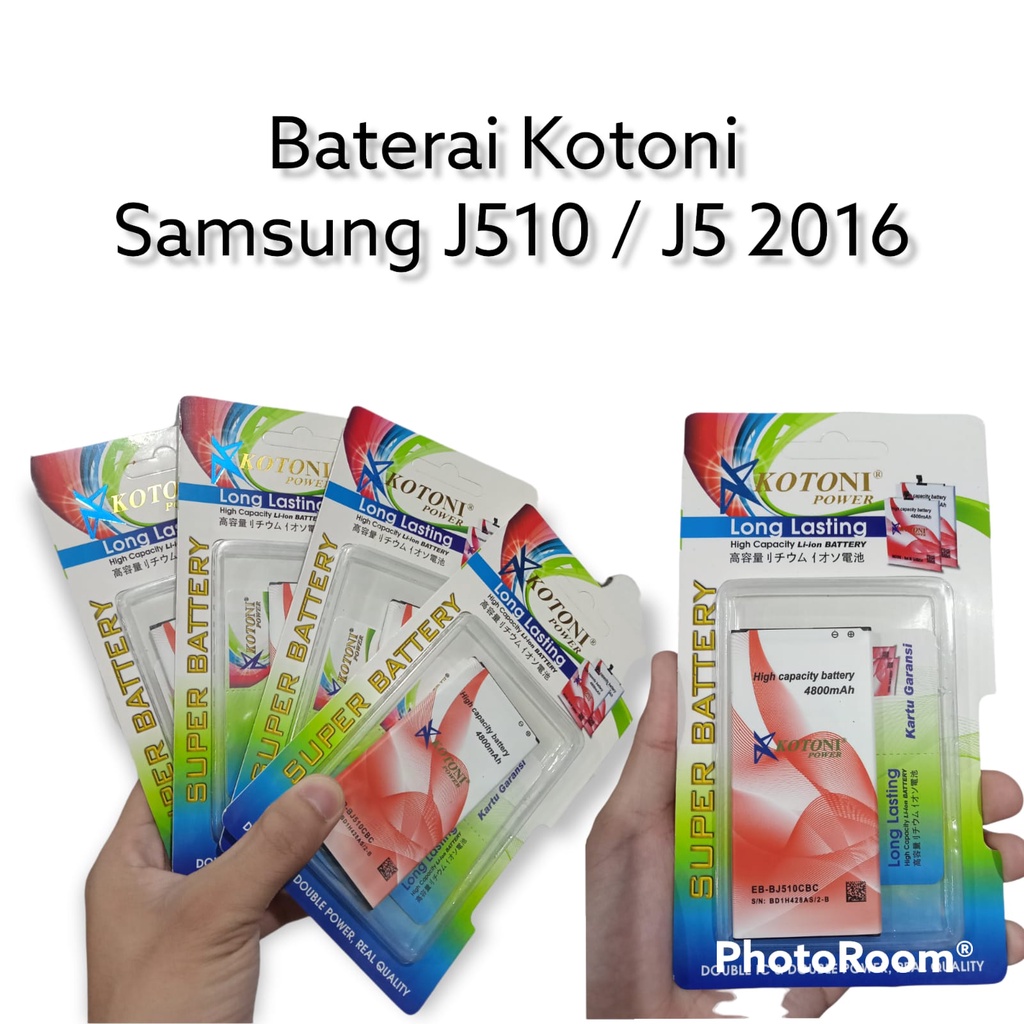 Baterai Kotoni Samsung J5 2016 J510 Double Power IC Protection Li-ion 4800mAh