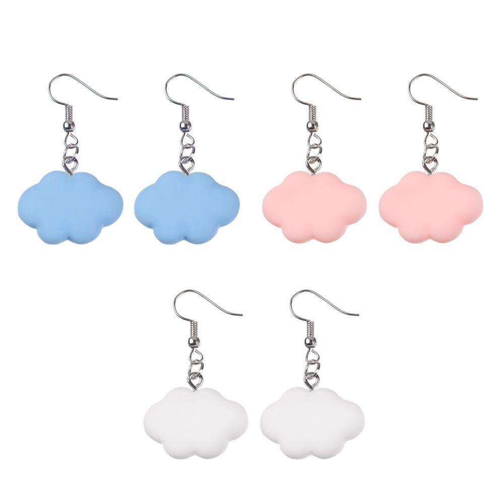 Preva Anting Awan Lucu Perhiasan Pesta Drop Earrings Drop Menjuntai Kartun