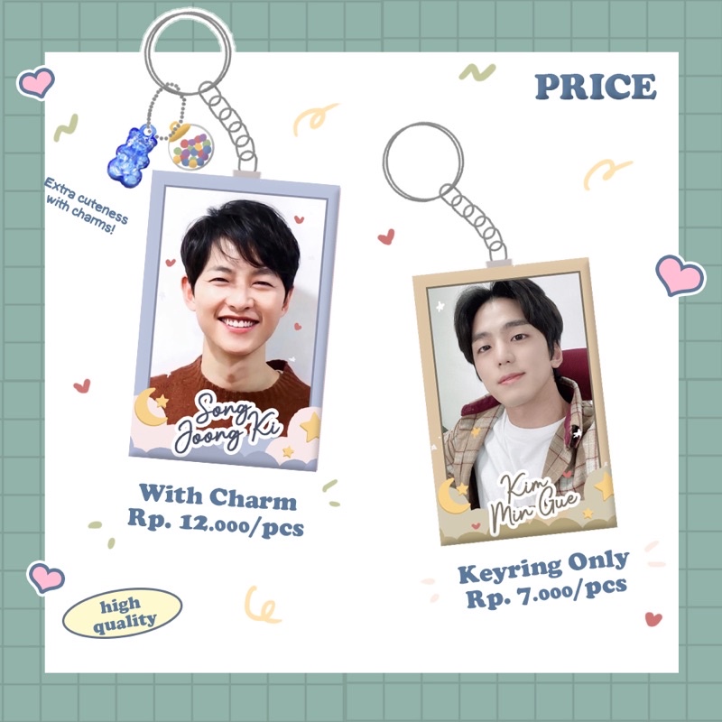 KDRAMA ACTOR KEYRING KEYCHAIN GANTUNGAN KUNCI DRAKOR DRAMA KOREA KOREAN DRAMA JI CHANGWOOK KIM MINGUE LEE SEUNGGI NAM JOOHYUK PARK SEOJOON SONG JOONGKI WI HAJUN LEE DONGWOOK