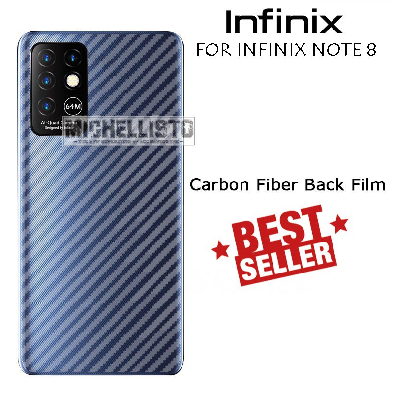 Back Skin Carbon Infinix Note 8 - Skin Carbon Infinix Note 8 - SC