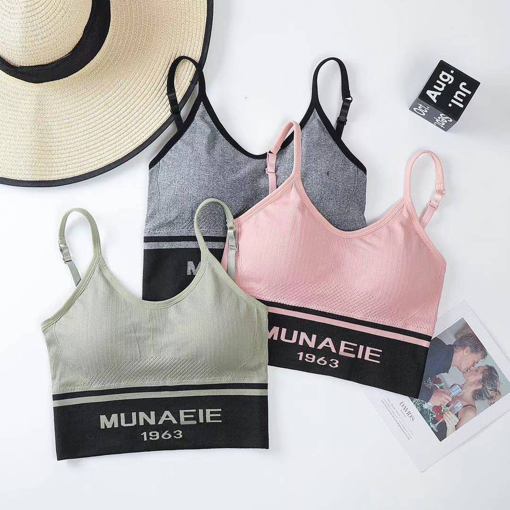 VS - SPORT BRA MUNAFIE GYM BRA OLAHRAGA PUSH UP WANITA TANPA KAWAT ELASTIS SEXY IMPORT 1963