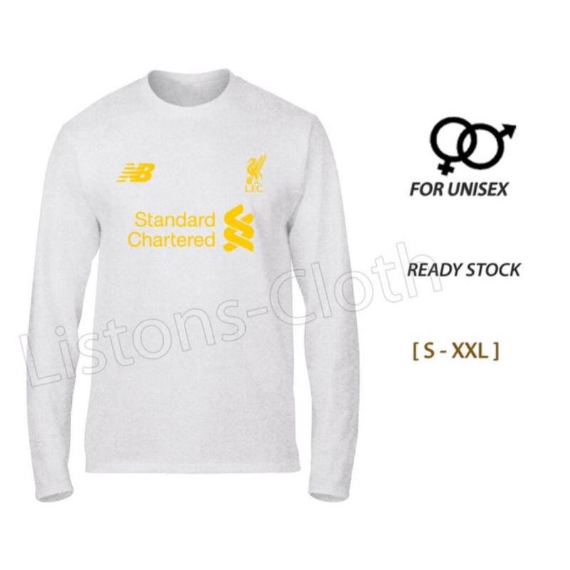 KAOS BAJU LENGAN PANJANG DISTRO SEPAKBOLA PRIA WANITA CLUB LIVERPOOL