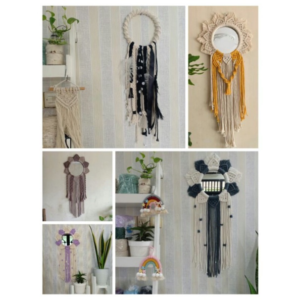 cermin mirror macrame termurah