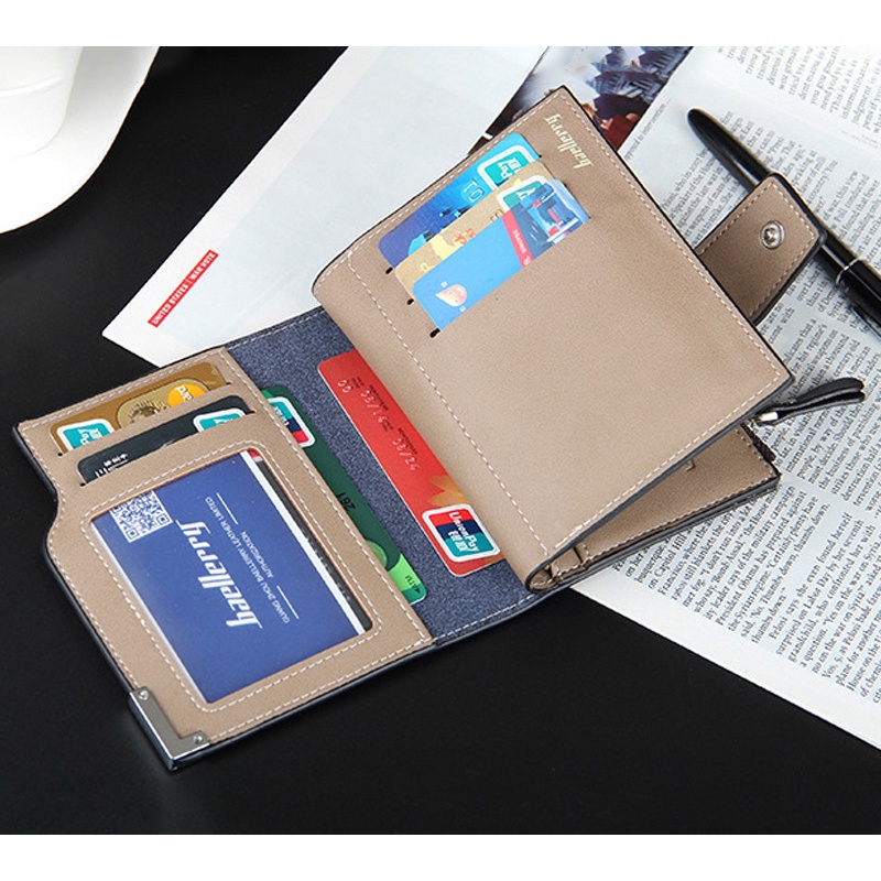 BAELLERRY A129-2 Dompet Lipat Pria Kulit Bifold Wallet WK-SBY