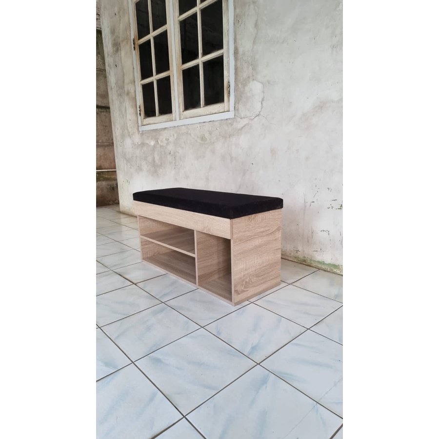LEMARI SEPATU SOFA RAK SEPATU KAYU MINIMALIS SOFA SERBAGUNA ASTON
