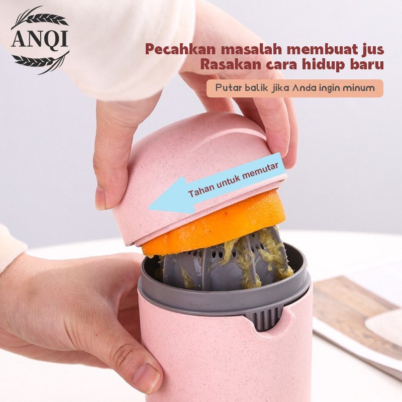 ANQI 1888 Perasan jeruk Alat Peras Jeruk &amp; Lemon Alat Peras Squeezer Jeruk Juicer Extractor Mini Manual Fruit Cup