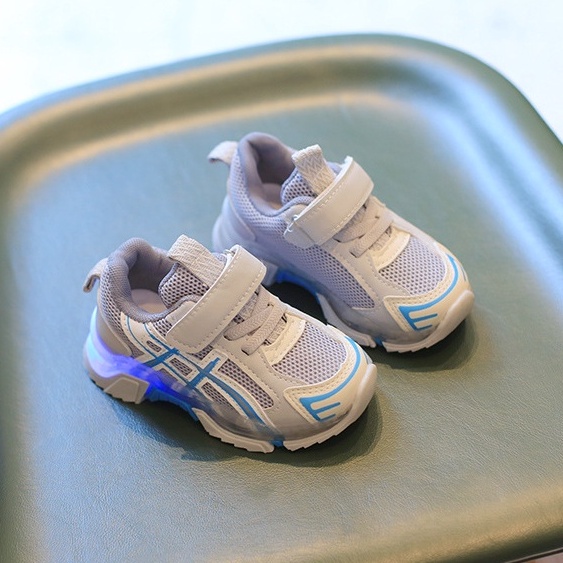 babyfit  SYMETRE sepatu sneakers lampu led anak dengan sol karet import ty-920r