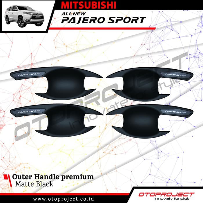 Outer Handle Mangkok Pintu Premium Hitam All New Pajero BLACK MATE