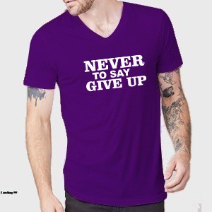 KAOS PRIA NAVER TO SAY GIVE UP  / KAOS PRIA VNECK/ KAOS PRIA