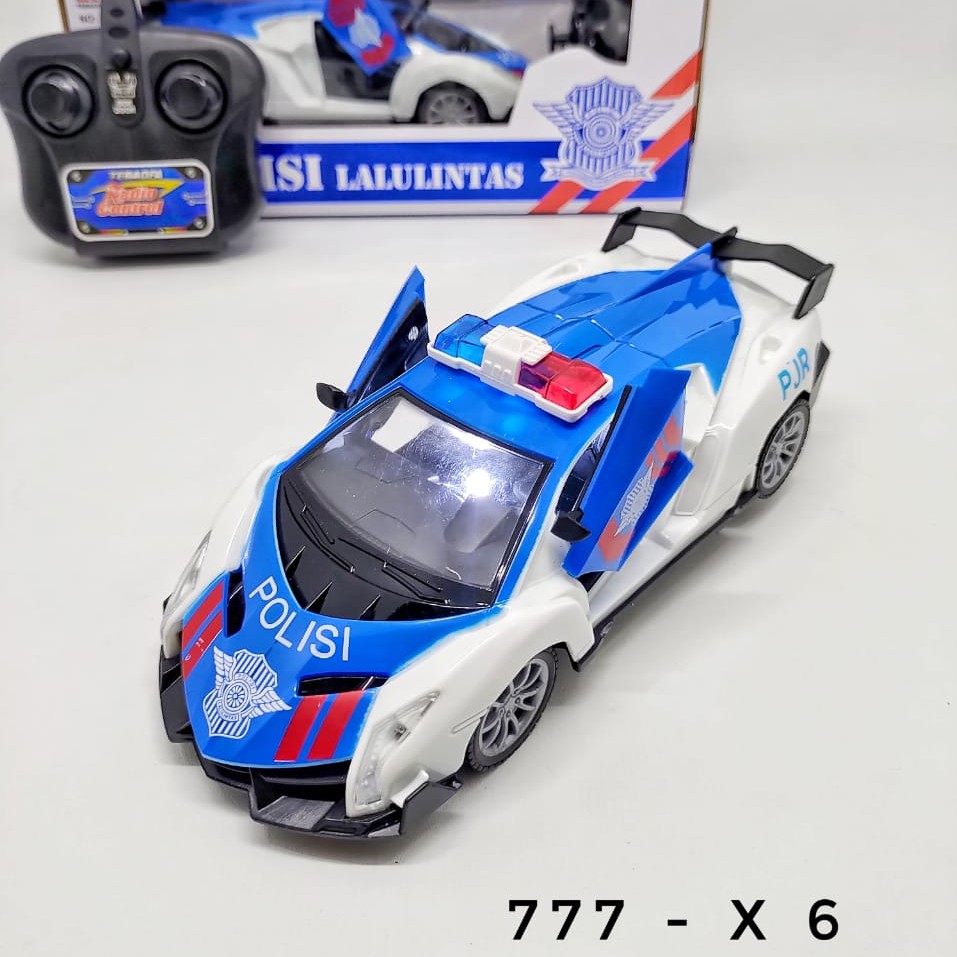 Mobil Remote Control Police Car Mainan RC Mobil Polisi Bisa Buka Pintu