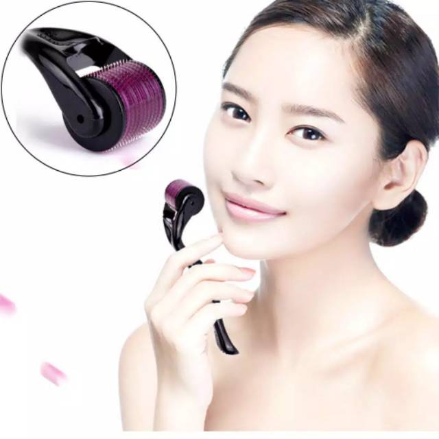 derma roller stainless steel skin face penghilang bekas bopeng jerawat