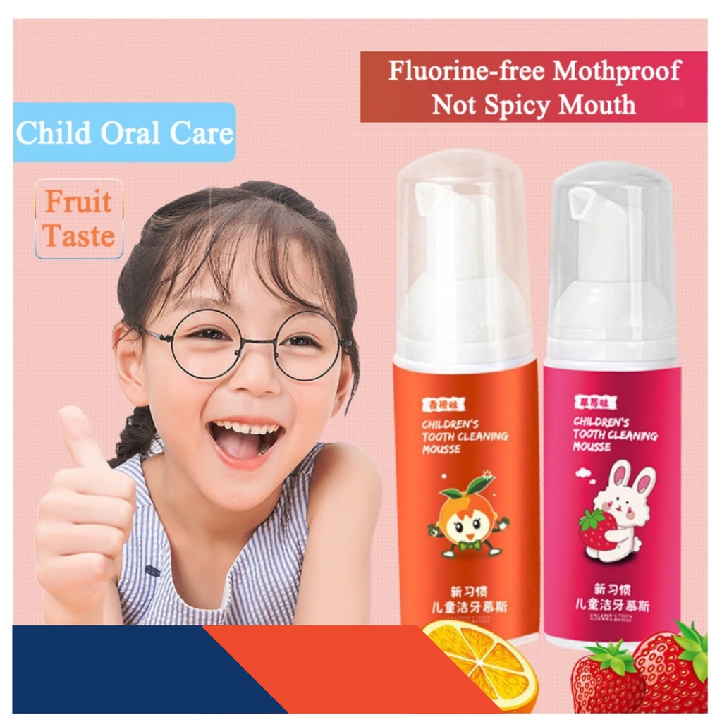 Sikat gigi silikon anak bentuk U tooth brush silikon anak and Toothpaste mousse//Pasta Gigi mousse