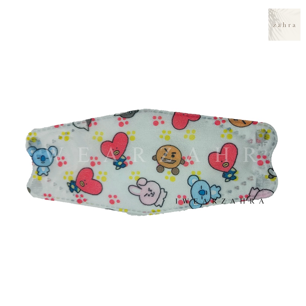 MASKER ANAK MOTIF - Masker karakter anak lucu 4 Ply 3D bentuk mangkok lapis face mask disposable earloop level KF94