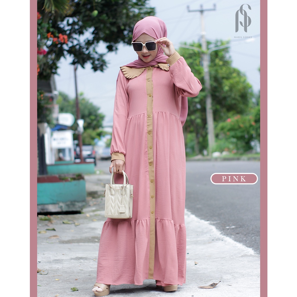 Gamis Polos Terbaru Bahan Crinkle