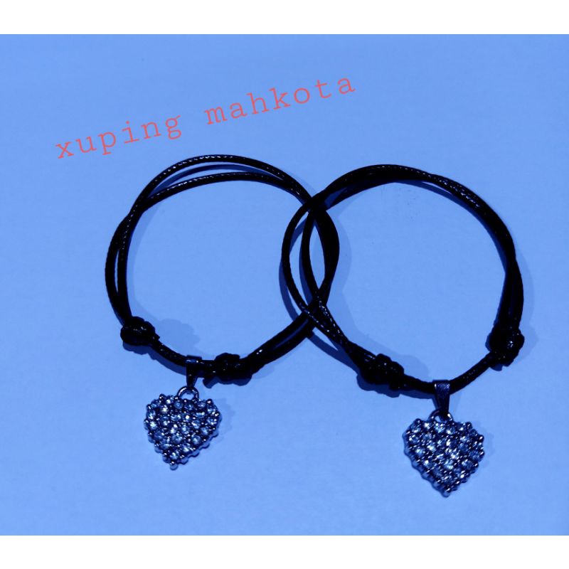 gelang/gelang liontin Permata Love/gelang persahabatan/gelang terlaris/gelang couple.