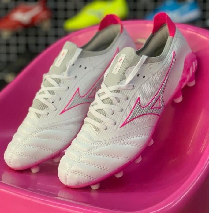Terbaik.. Sepatu Bola Mizuno Neo Morellia Beta III White Pink FG