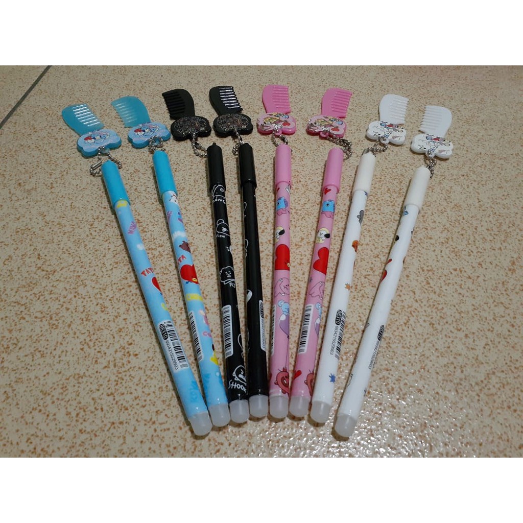 Bolpen Gel Pulpen Pena Notes BTS KPOP - BT21 Note Pen