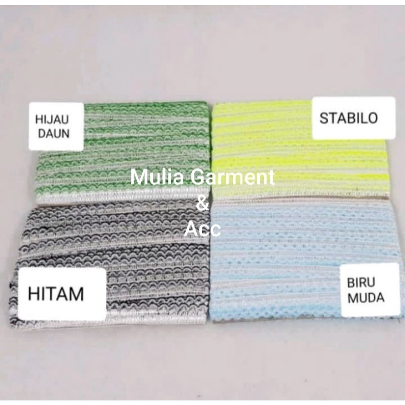 RENDA ASAH PAPAN LEBAR 1CM HARGA PER PACK ISI 18 METER