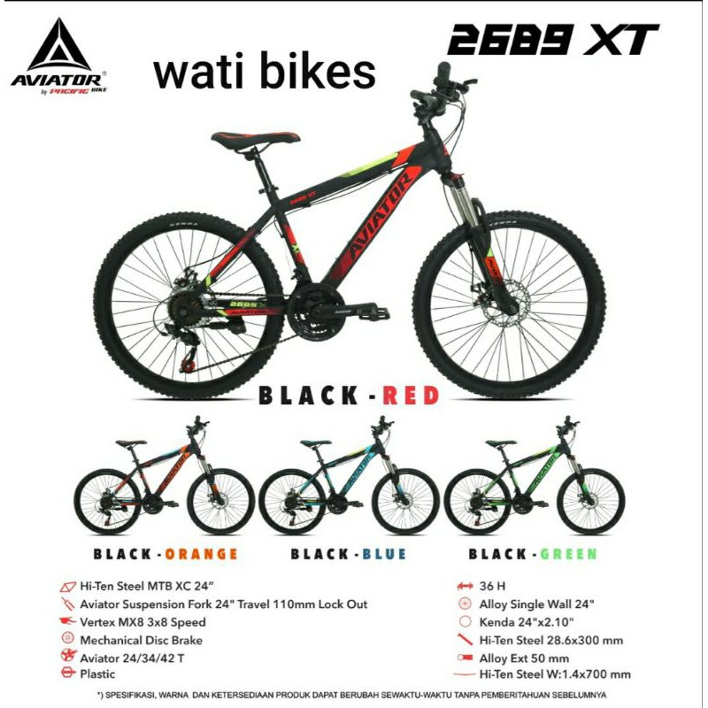 Sepeda gunung MTB 24 Aviator 2689 XT