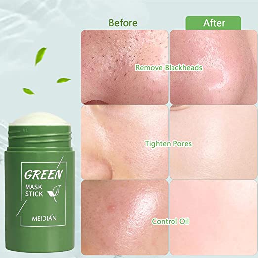 PALING AMPUH Green Tea Mask Cleansing Clay Stick Masker wajah - Masker Wajah Penghilang Komedo Memba